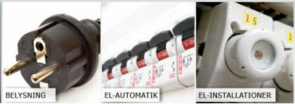 EL AUTOMATIK  BELYSNING  EL INSTALLATIONER