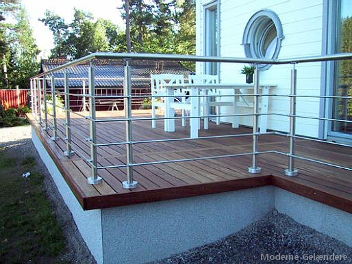 UdendÃrs,gelÃndere,moderne crosinox stÃ
lgelænder,trappegelænder ... Udendørs terrasse