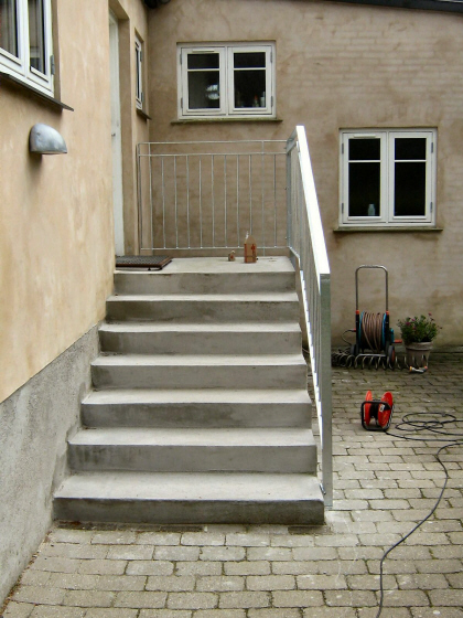 Hovedtrappe Gel�nder. Galvaniseret pris billigt, klassisk udend�rs trappe gel�nder 