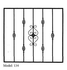 smedejern: Smedejernsgel�nder, Smedejerns- Port L�ge,  Model 134