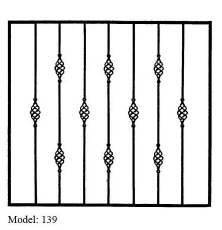 smedejern: Smedejernsgel�nder, Smedejerns- Port L�ge,  Model 139