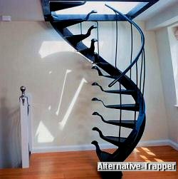 Alternative Moderne Trapper:  Alternativt spindeltrappe gel�nder.