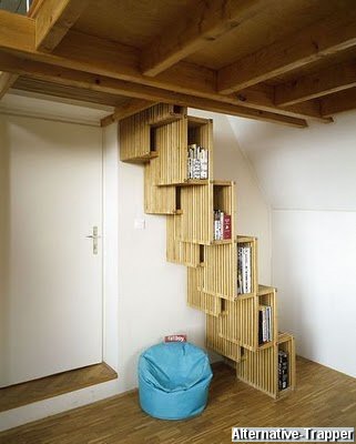 Alternative Moderne Trapper:�Trappe med forskudte trin.