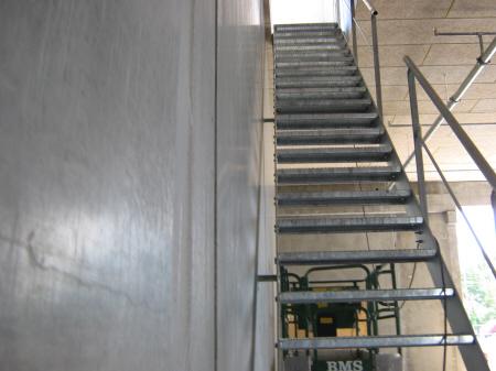 Ligelbs Stltrappe m. Pladetrin Type msi-O2-TM montering.