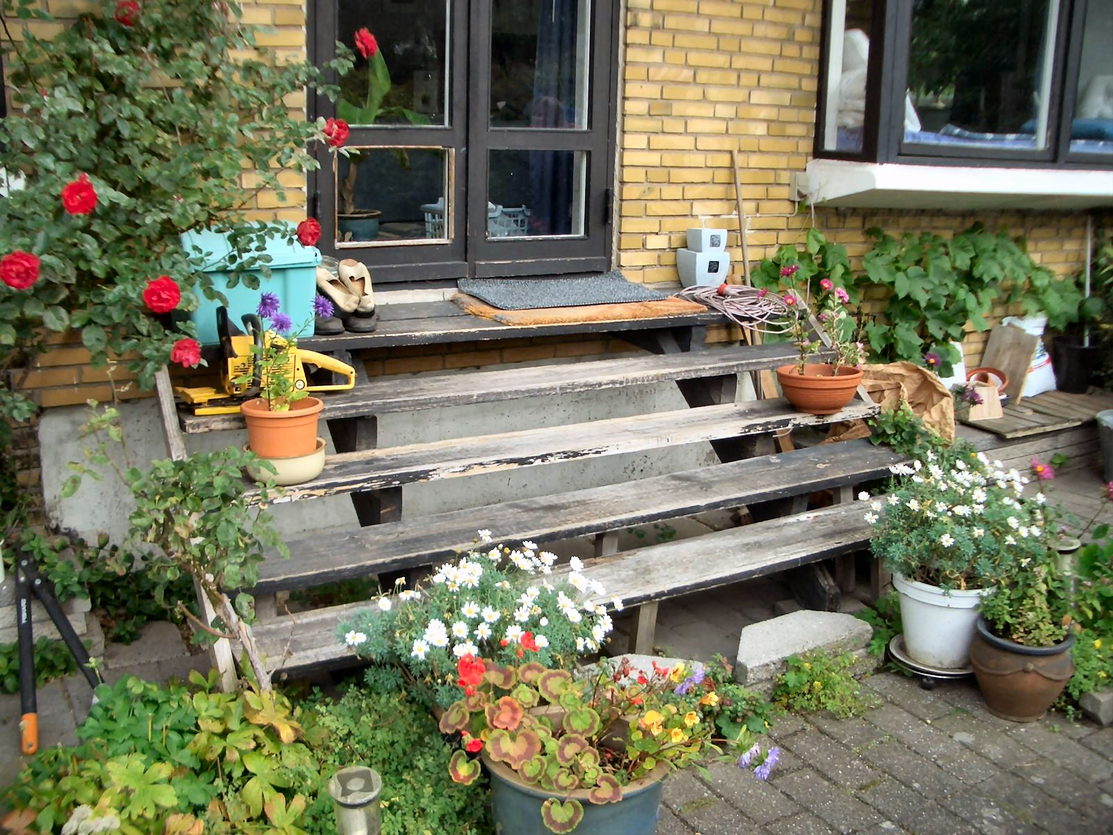 Terrassetrappe,udendørs stÃ¥ltrappe,galvaniseret,terrasse trappe,m ... Udendørs terrasse