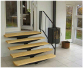 LigelbsTrappe 5 Trins indendrs trappe, Galvaniseret + Pulverlakeret.Trin i ubehandlet EG.