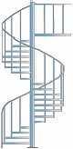 NY Spindeltrappe produceres i varmt galvaniseret stl, Spindeltrappen kan herefter pulverlakeres efter nske i standard RAL-farver, for anvendelse indendrs.