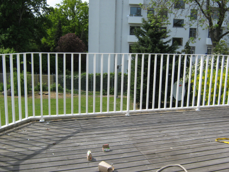 Galvaniseret pulverlakeret tagterrasse gelnder