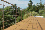 Terrasse:Glas + Rustfrit stl, afskrmning
