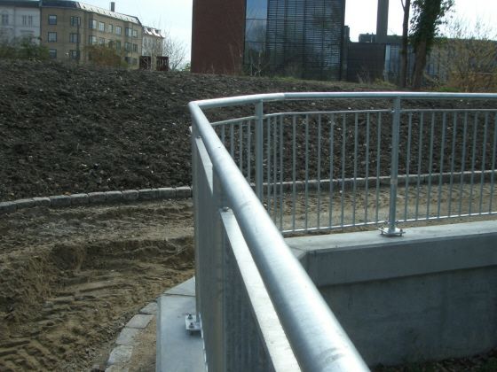 Varmt Galvaniseret Stlrr gelnder,rkvrk, vrn sektioner af 12mm stl stnger.