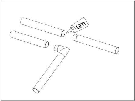 Med Crosinox store fitting`s program er det nemt at udforme hndlisterne i alle retninger. Samlinger foregr med bjninger og forlnger fitting`s. Samlingerne metal-limes nemt og hurtigt.